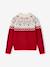 Girl's Christmas jacquard jumper red - vertbaudet enfant 