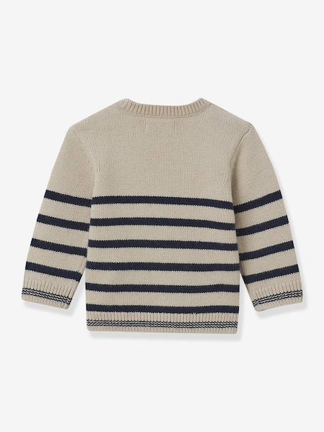 Pull marinière bébé laine beige - vertbaudet enfant 