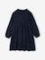 Girl's printed velvet dress navy blue+tomato red - vertbaudet enfant 