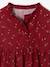 Girl's printed velvet dress navy blue+tomato red - vertbaudet enfant 