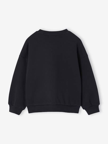 Christmas Sweatshirt with Sequinned Bow for Girls anthracite+red - vertbaudet enfant 