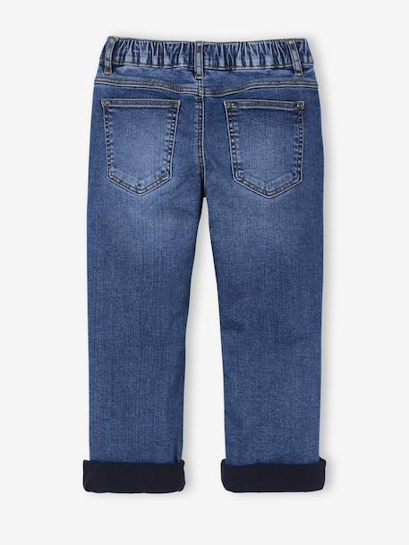 Jean denim doublé maille polaire garçon stone - vertbaudet enfant 
