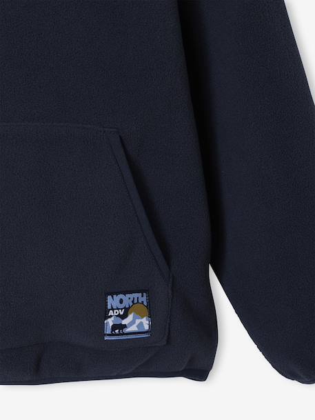 Hooded Fleece Sweatshirt for Boys slate blue - vertbaudet enfant 