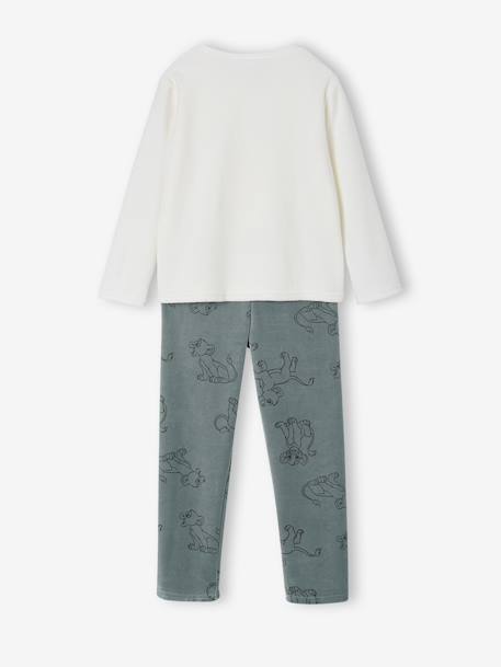 Disney® ROI LION boys' velvet pyjamas printed green - vertbaudet enfant 