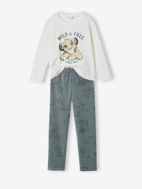 Disney® ROI LION boys' velvet pyjamas printed green - vertbaudet enfant 