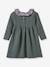 Dress in knitted fabric with Liberty fabric collar for babies by CYRILLUS olive - vertbaudet enfant 