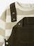 Baby sweatshirt + dungaree set khaki - vertbaudet enfant 