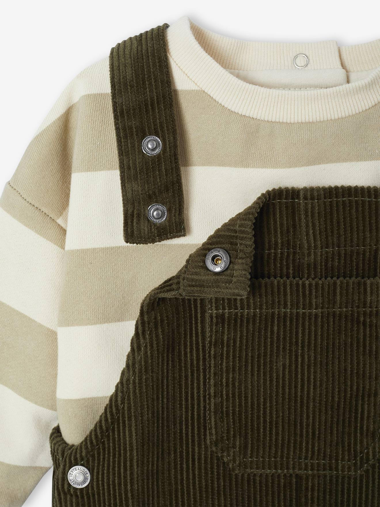 Ensemble Bébé Sweat-shirt + Salopette Velours - VERTBAUDET, 2 Pièces, 100% Coton, Manches Longues - 5