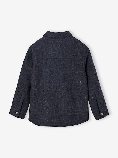 Lined Flannel Shirt for Boys marl grey - vertbaudet enfant 
