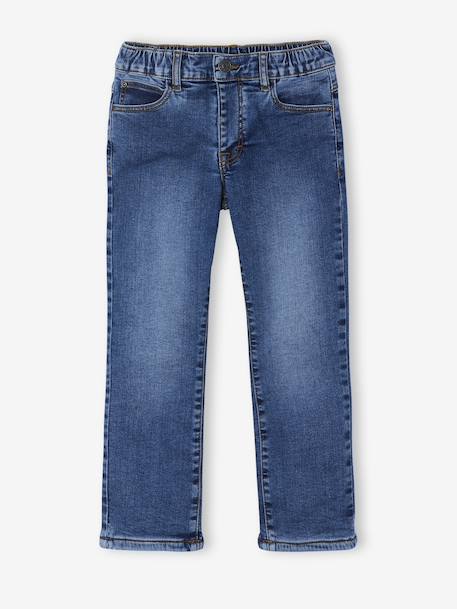 Fleece-Lined Denim Jeans for Boys stone - vertbaudet enfant 