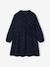 Girl's printed velvet dress navy blue+tomato red - vertbaudet enfant 