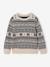 Round Neck Jacquard Jumper for Boys printed white - vertbaudet enfant 