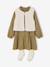 Set of 3 dress + sherpa cardigan + girls tights olive - vertbaudet enfant 