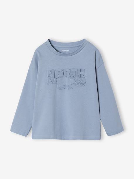 Long-Sleeved T-Shirt for Boys light blue - vertbaudet enfant 