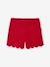 T-Shirt & Glittery Velour Shorts Christmas Set for Girls red - vertbaudet enfant 