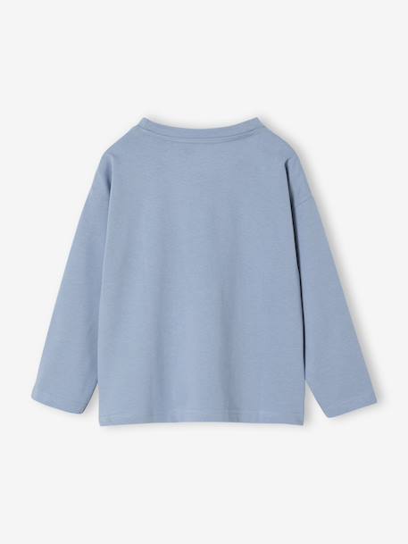 Tee-shirt manches longues garçon bleu clair - vertbaudet enfant 