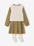 Set of 3 dress + sherpa cardigan + girls tights olive - vertbaudet enfant 