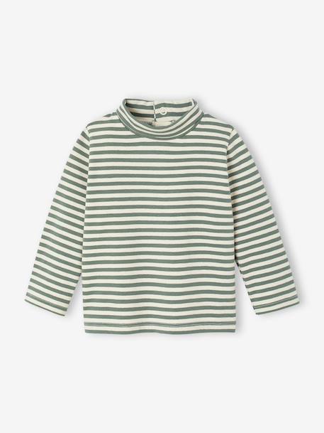 Lot de 2 T-shirts col roulé marine+vanille - vertbaudet enfant 