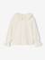 Girl's t-shirt with English embroidery collar ecru - vertbaudet enfant 