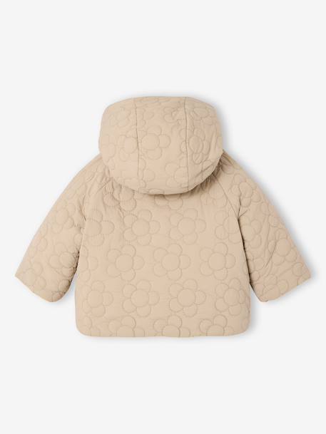 Fancy quilted coat for babies beige - vertbaudet enfant 