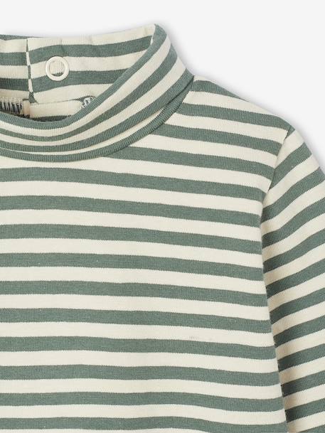 Lot de 2 T-shirts col roulé marine+vanille - vertbaudet enfant 