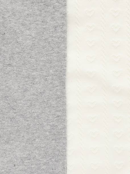 Pack of 2 Pairs of Tights for Girls marl grey - vertbaudet enfant 