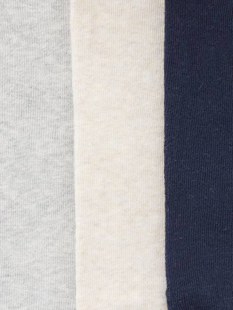 Lot de 3 collants bébé maille beige+Blanc/rose clair/gris chiné+écru+vieux rose - vertbaudet enfant 