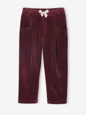 Fille-Pantalon fille velours forme loose 