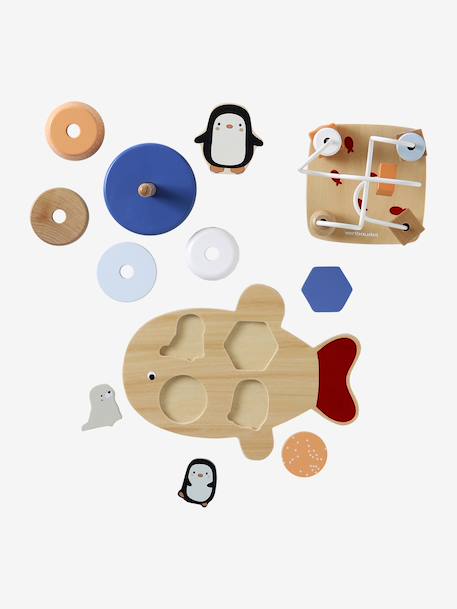 Trio of BANQUISE wooden toys in FSC® wood white - vertbaudet enfant 