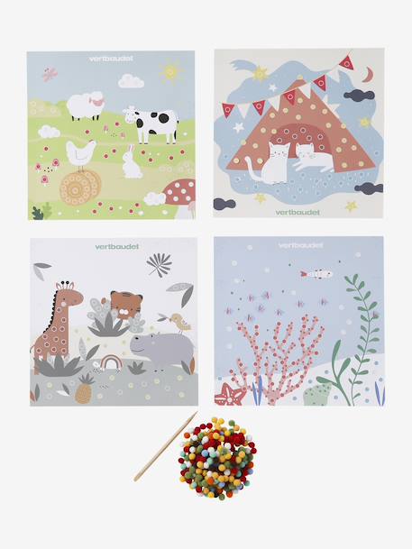 Set of Pompom Pictures multicoloured - vertbaudet enfant 
