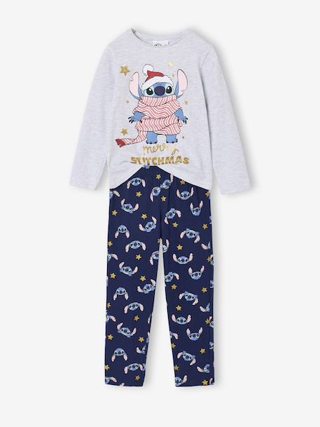 Girls' Disney LILO & STITCH Christmas pyjamas navy blue - vertbaudet enfant 