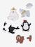 5 Progressive Puzzles with 3 to 6 Cardboard Pieces, Savannah white - vertbaudet enfant 