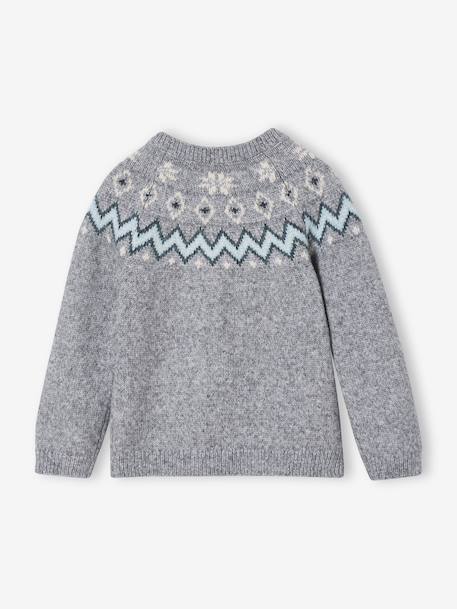 Christmas Jacquard Jumper for Boys, Family Capsule Collection marl grey - vertbaudet enfant 