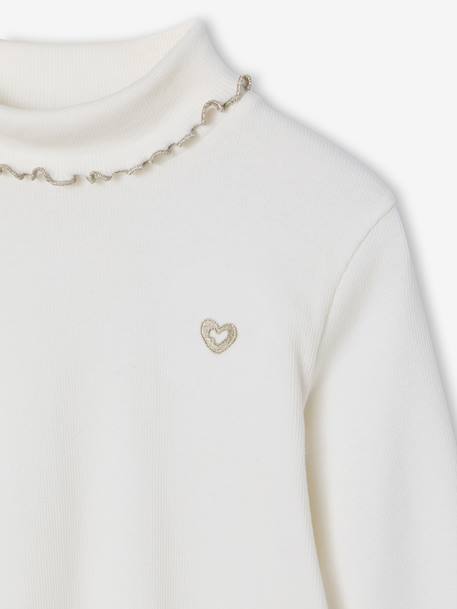 Lot de 2 sous-pulls en côtes fille écru - vertbaudet enfant 