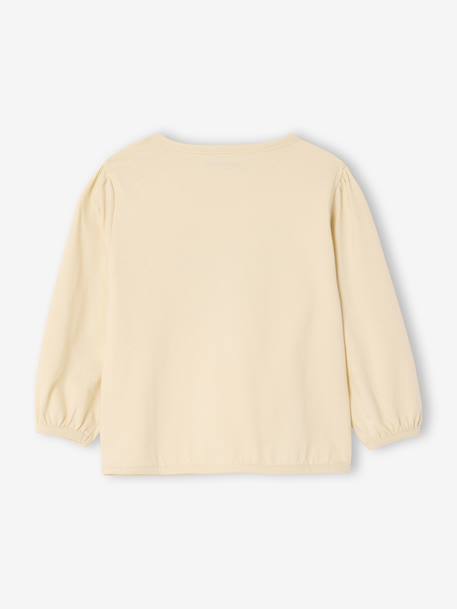T-shirt bébé manches longues avec noeud en tulle vanille - vertbaudet enfant 