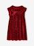 Christmas Dress with Smooth Velour Bow for Girls red - vertbaudet enfant 