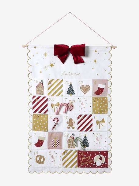 Fabric garland advent calendar golden beige - vertbaudet enfant 