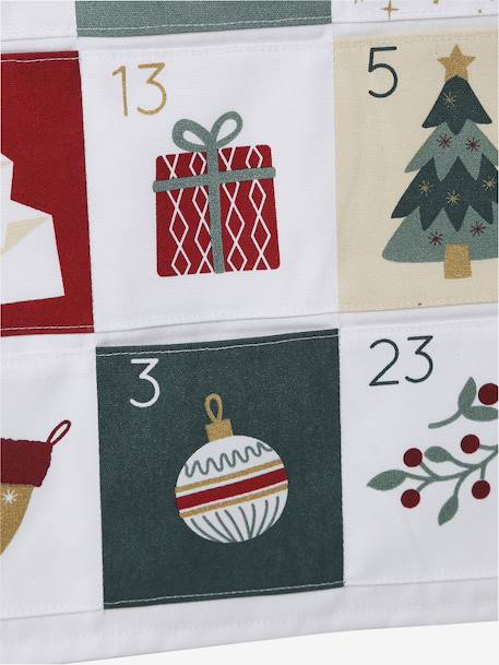 Calendrier de l'Avent Merry Christmas blanc imprimé - vertbaudet enfant 