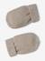 Beanie, Mittens & Booties + Pouch Set for Newborns marl beige+white - vertbaudet enfant 