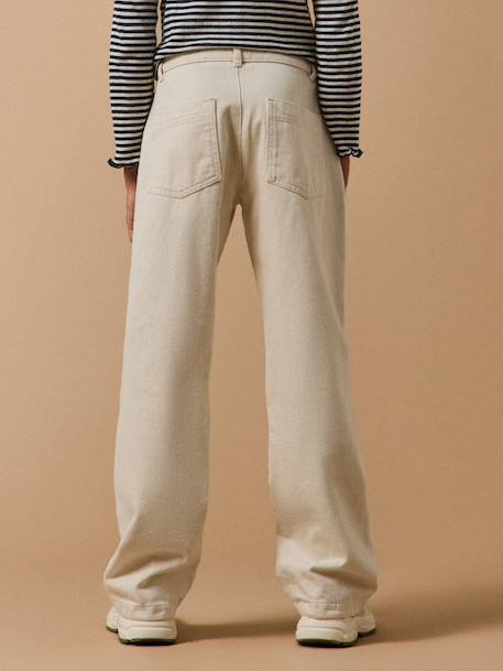 Girl's straight-leg jeans by CYRILLUS ecru - vertbaudet enfant 