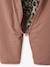 Pramsuit Lined in Faux Leopard Fur for Newborns dusky pink - vertbaudet enfant 
