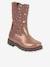 Girls' MAXINE TEX FRODDO boots blush+bordeaux red - vertbaudet enfant 