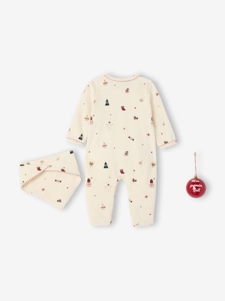 3-Piece Christmas Set for Newborns ecru - vertbaudet enfant 
