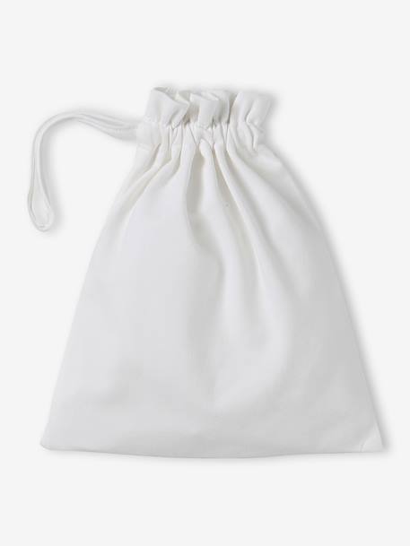 Ensemble naissance bonnet, moufles et chaussons et son pochon personnalisable beige chiné+blanc - vertbaudet enfant 