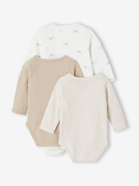 Set of 3 Items for Newborns: 1 Sleepsuit + 2 Bodysuits ecru - vertbaudet enfant 