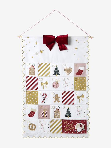 Fabric garland advent calendar golden beige - vertbaudet enfant 