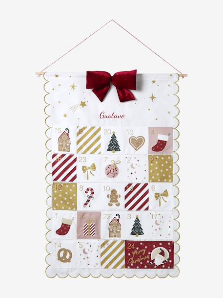 Fabric garland advent calendar golden beige - vertbaudet enfant 