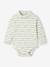 Pack of 2 Bodysuits in Interlock, 1 Striped + 1 Plain, for Newborns beige - vertbaudet enfant 