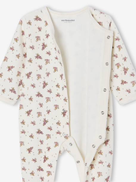 Set of 3 Items for Newborns: 1 Sleepsuit + 2 Bodysuits ecru - vertbaudet enfant 