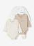 Set of 3 Items for Newborns: 1 Sleepsuit + 2 Bodysuits ecru - vertbaudet enfant 